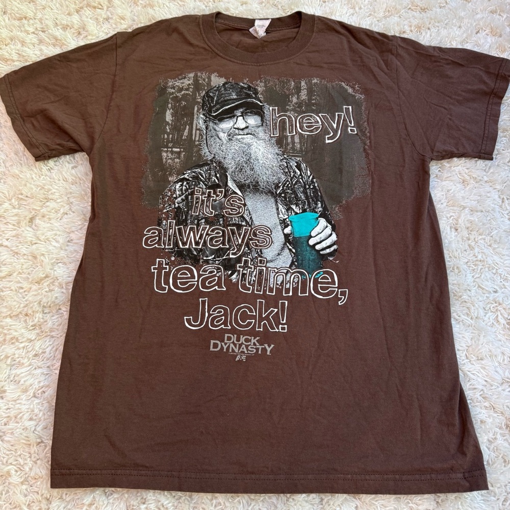 Jerzees Brown Men’s Medium Duck Dynasty Graphic Tee - Short Sleeve